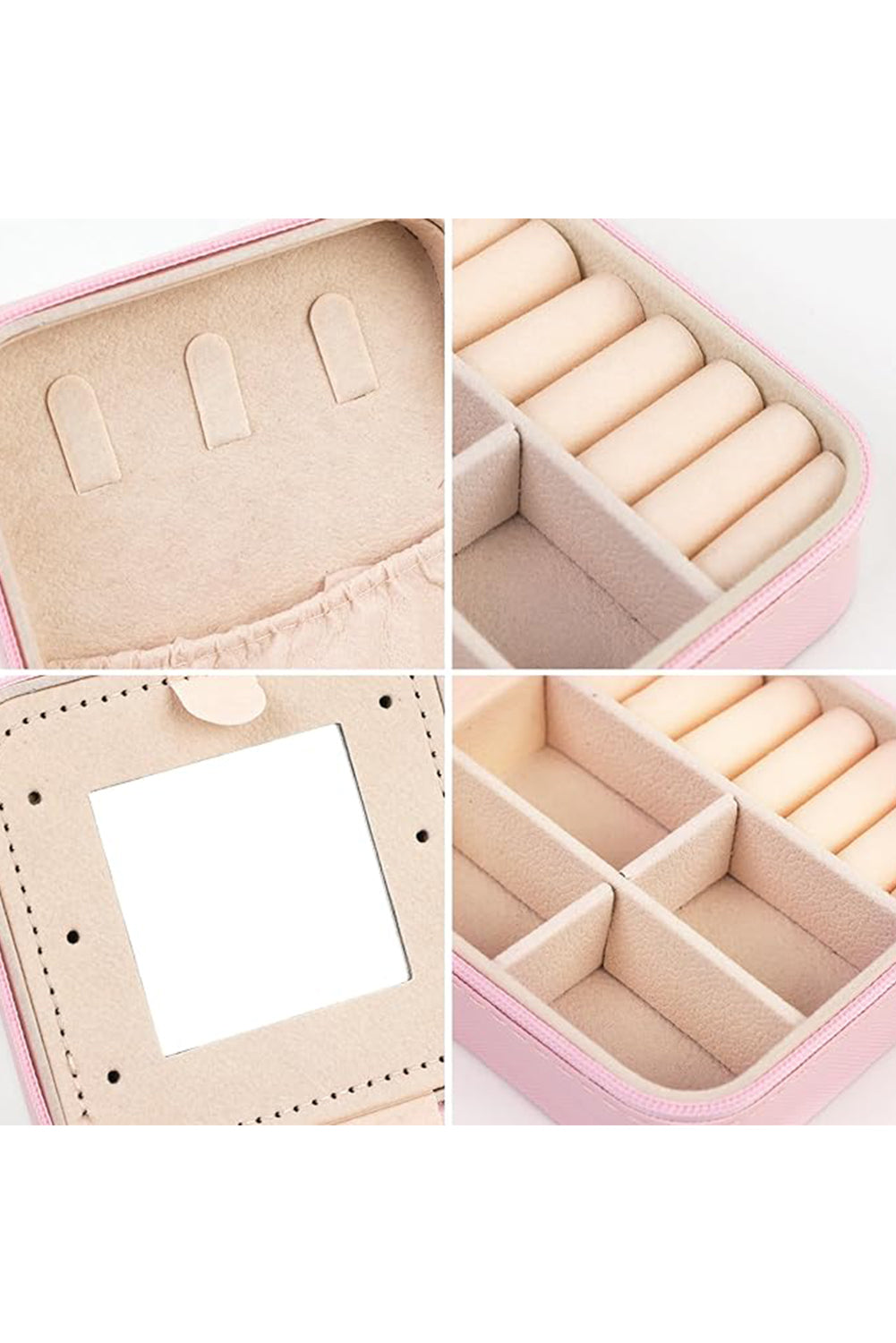 Pink Portable Initial I Graphic Jewelry Box