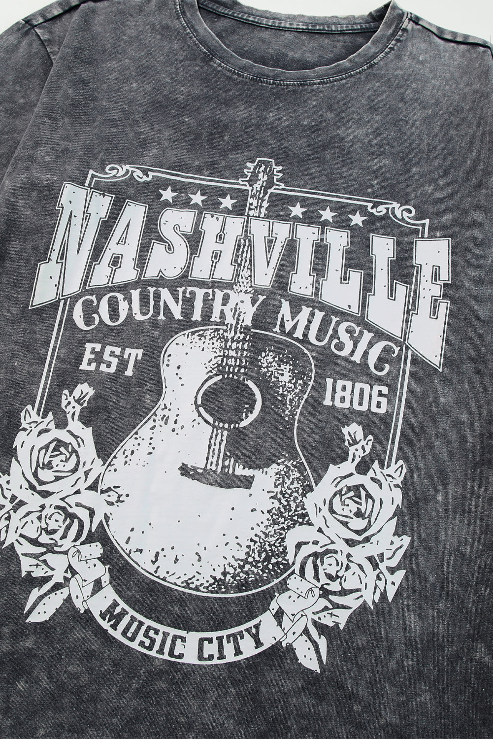 Red Nashville Rock Band T Shirt Vintage Washed Tee