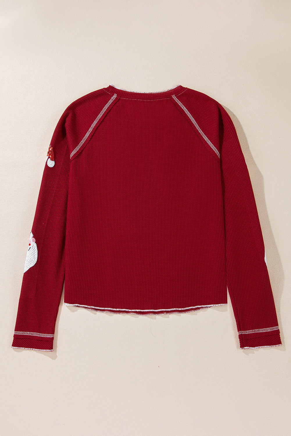 Red Casual Santa Claus Round Neck Graphic Sweatshirt