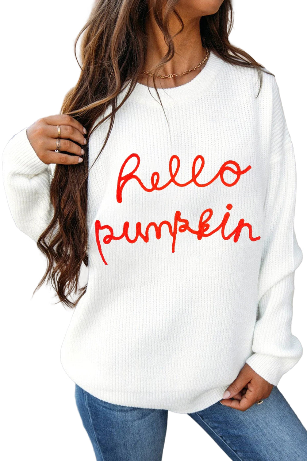 Hello Pumpkin Graphic Sweater