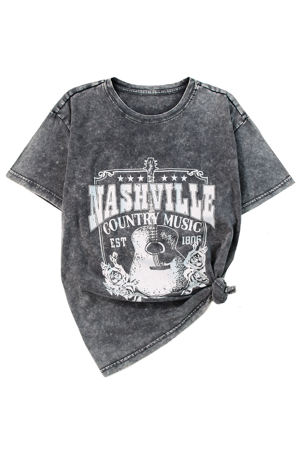 Red Nashville Rock Band T Shirt Vintage Washed Tee