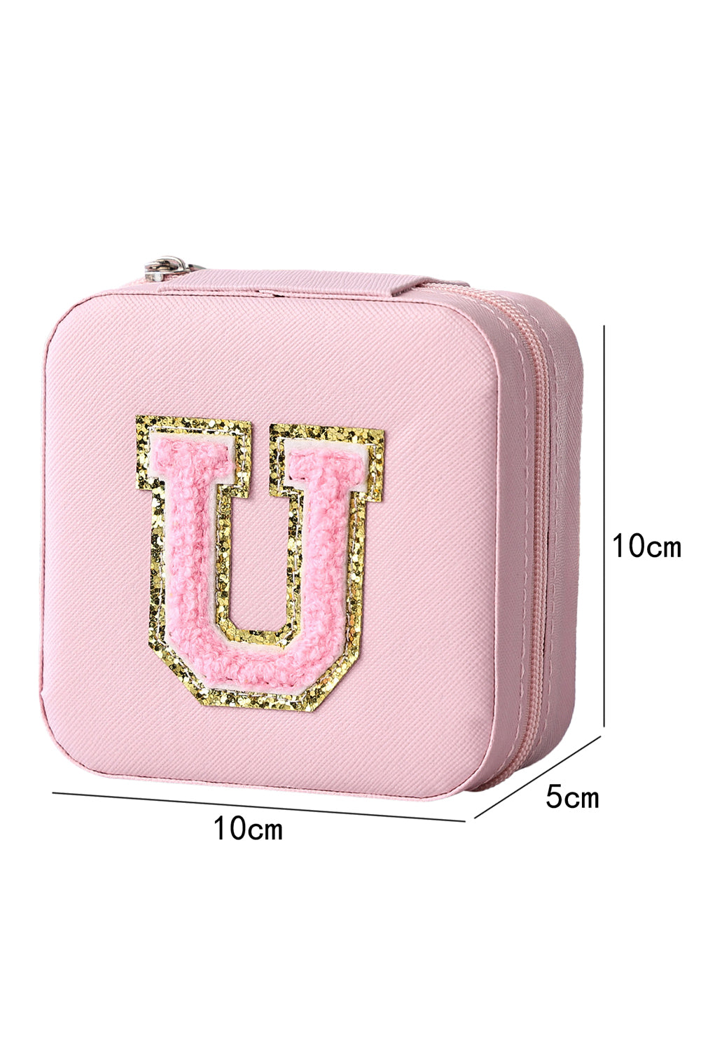 Pink Portable Chenille U Small Jewelry Box