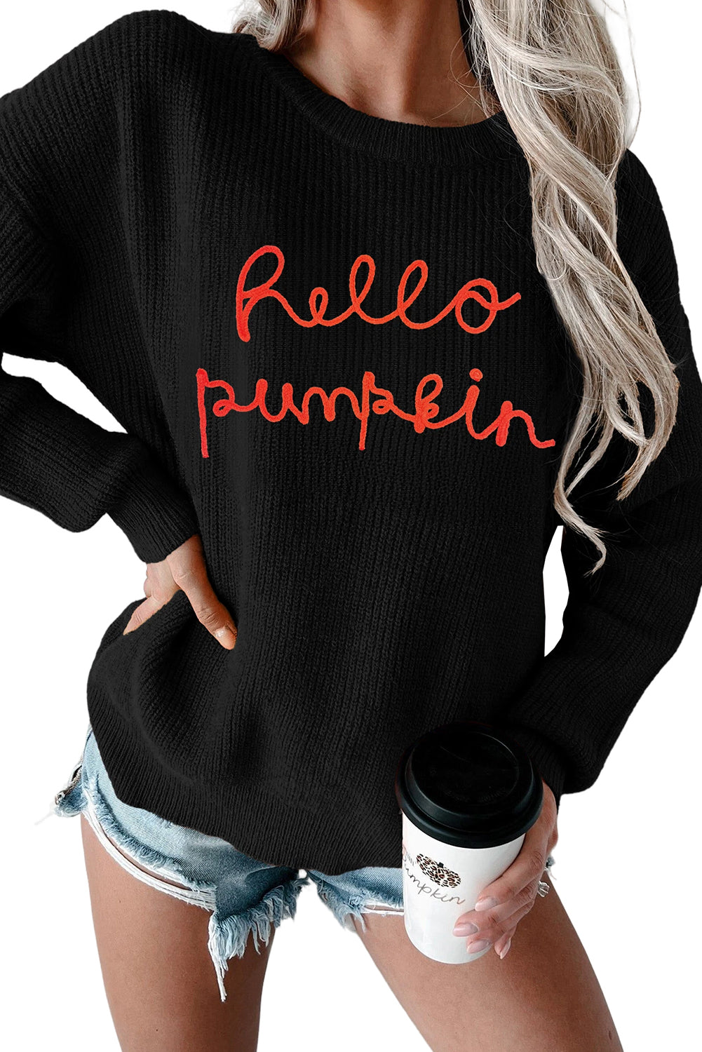 Hello Pumpkin Graphic Sweater